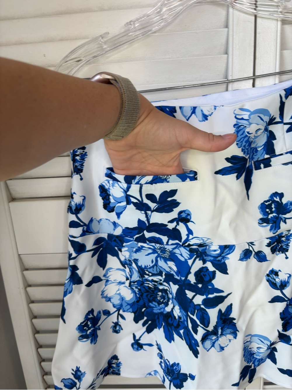 NWT $148 Polo Golf Ralph Lauren Blue White Floral Skort Size Small - Picture 3 of 9